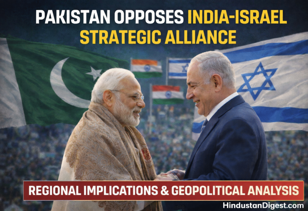 Pakistan Raises Concerns Over Growing India–Israel Strategic Alliance After PM Modi’s Jerusalem Outreach.