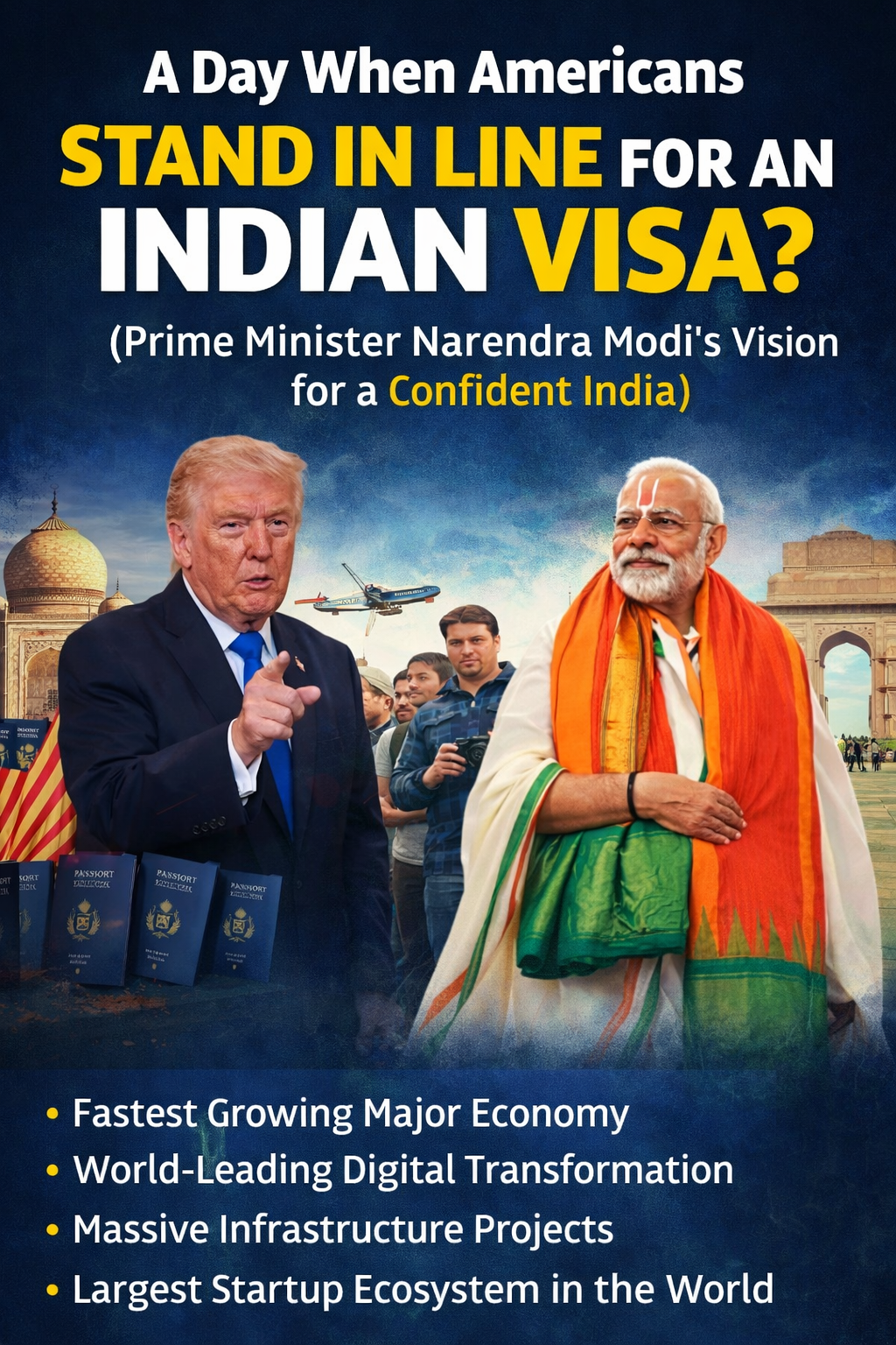 A Day When Americans Stand in Line for an Indian Visa”: The Vision of Narendra Modi and the Rise of a Confident India.