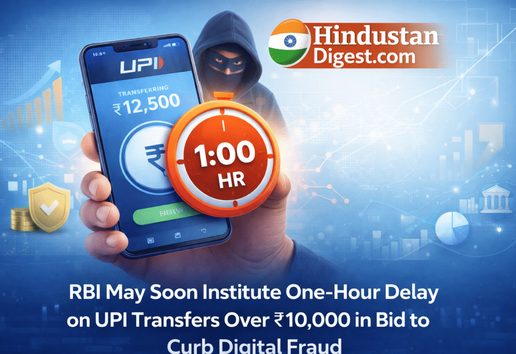 RBI Proposes One-Hour Delay on UPI Transfers Above ₹10,000 to Combat Rising Digital Fraud.