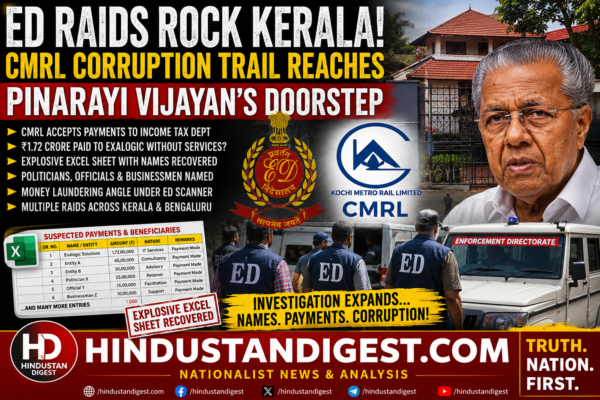 ED Raids Rock Kerala: Explosive CMRL Corruption Trail Reaches Former CM Pinarayi Vijayan’s Doorstep.