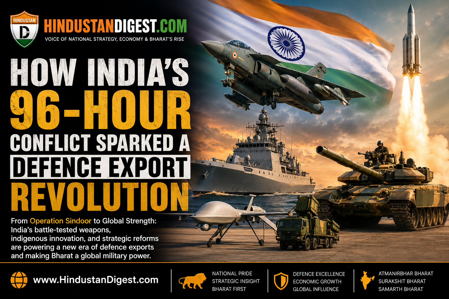 How India’s 96-Hour Conflict Sparked a Defence Export Revolution: The Rise of Bharat as a Global Military Power.