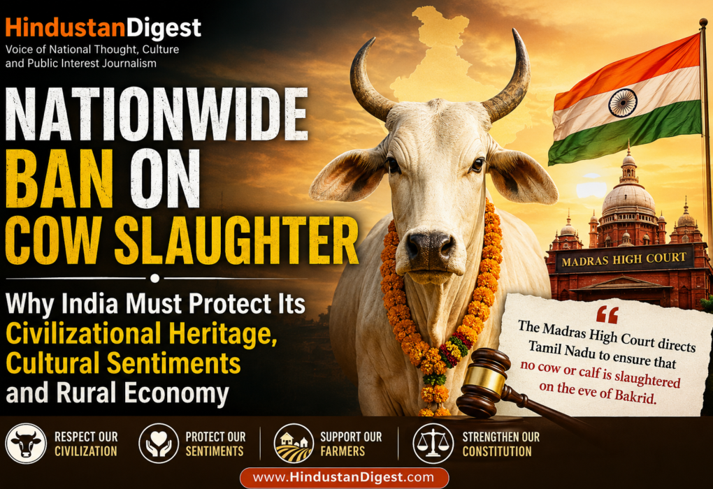 Nationwide Ban on Cow Slaughter: Why India Must Protect Its Civilizational Heritage, Cultural Sentiments and Rural Economy.