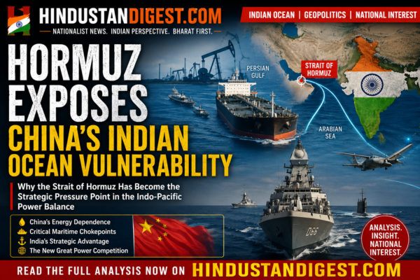 Hormuz Exposes China's Indian Ocean Vulnerability: Why the Strait of Hormuz Has Become the Strategic Pressure Point in the Indo-Pacific Power Balance