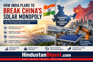 How India Plans to Break China’s Solar Monopoly: The New Solar Manufacturing Policy That Could Transform India into a Global Renewable Energy Powerhouse.