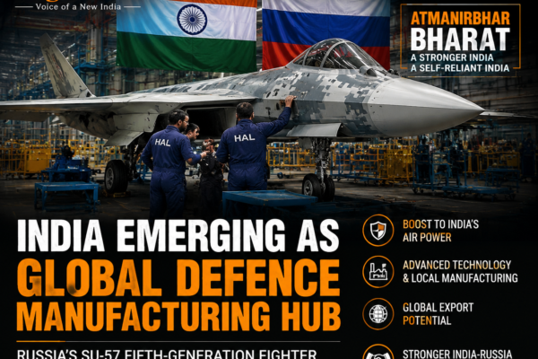India Emerging as Global Defence Manufacturing Hub: Russia’s Su-57 Fifth-Generation Fighter Proposal Signals Major Strategic Shift.