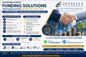MSME Funding Solutions for Businesses Facing Loan Rejection, SMA Accounts, NPA History, Low CIBIL Scores and Cash Flow Challenges.