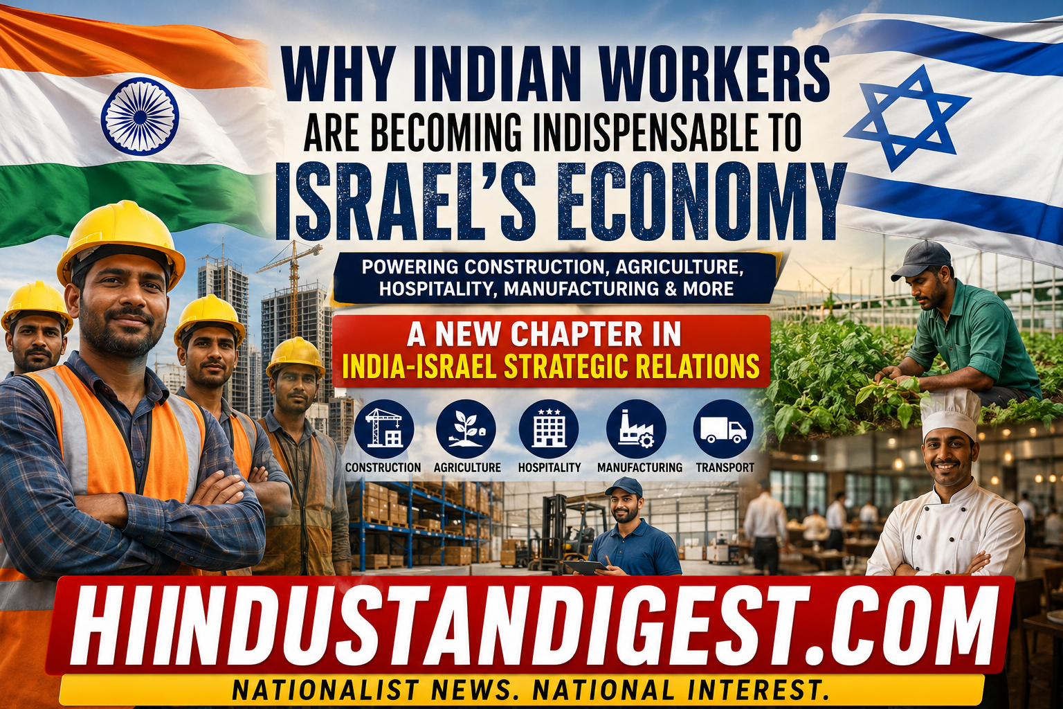 Why Indian Workers Are Becoming Indispensable to Israel's Economy: A New Chapter in India-Israel Strategic Relations.