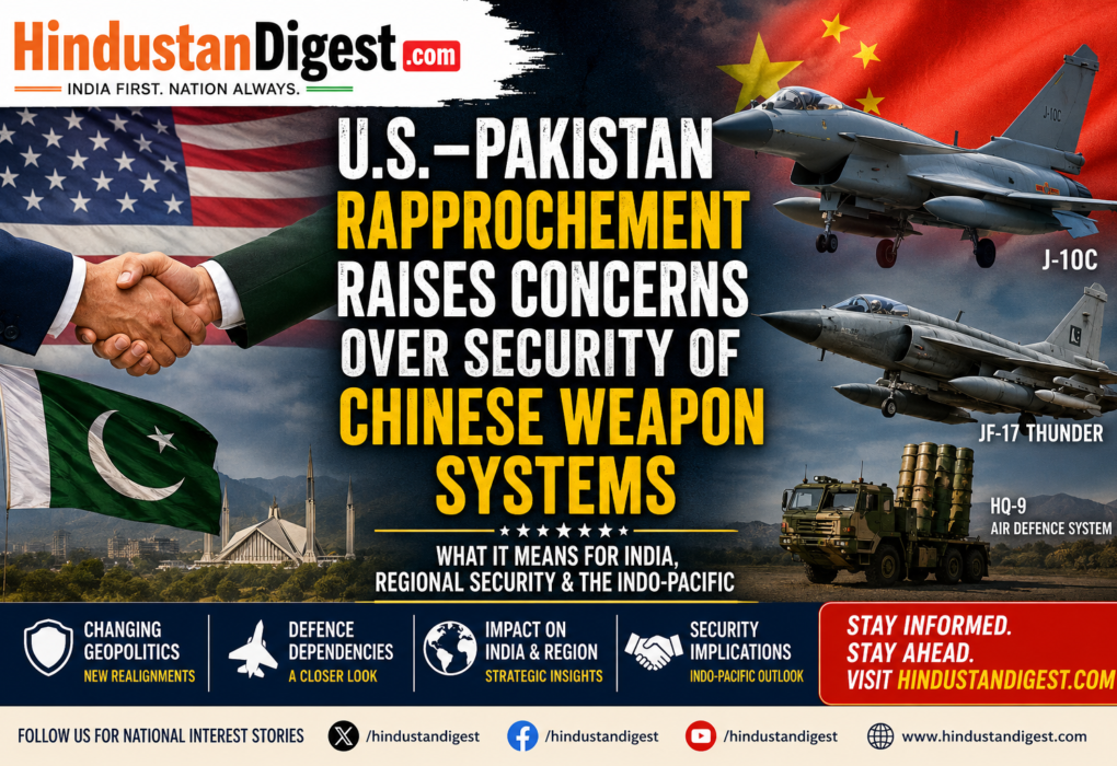 U.S.–Pakistan Rapprochement Raises Questions Over the Future of Chinese Weapon Systems: Strategic Implications for India and the Indo-Pacific.