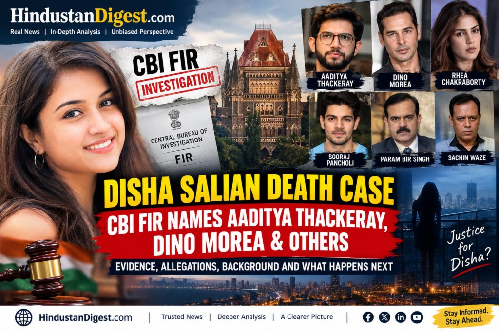 Disha Salian Death Case: CBI FIR Names Aaditya Thackeray, Dino Morea & Others — Evidence, Allegations, Background and What Happens Next