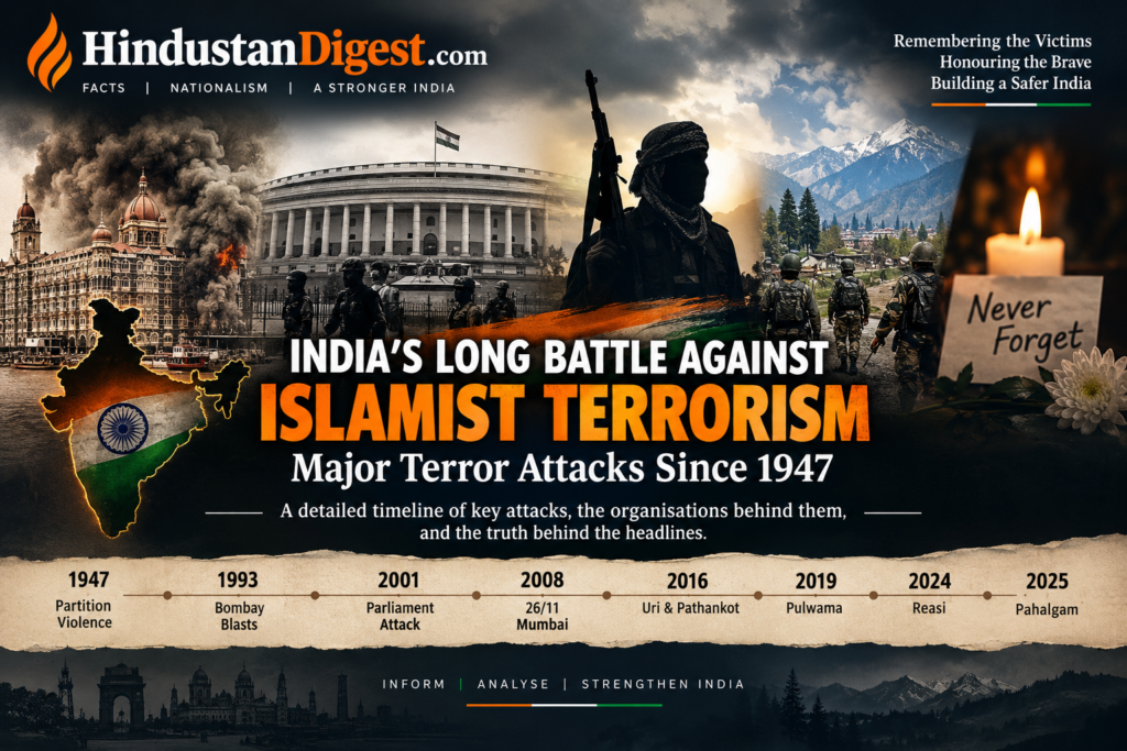 India’s Long Battle Against Islamist Terrorism: A Timeline of Major Terror Attacks Since 1947.
