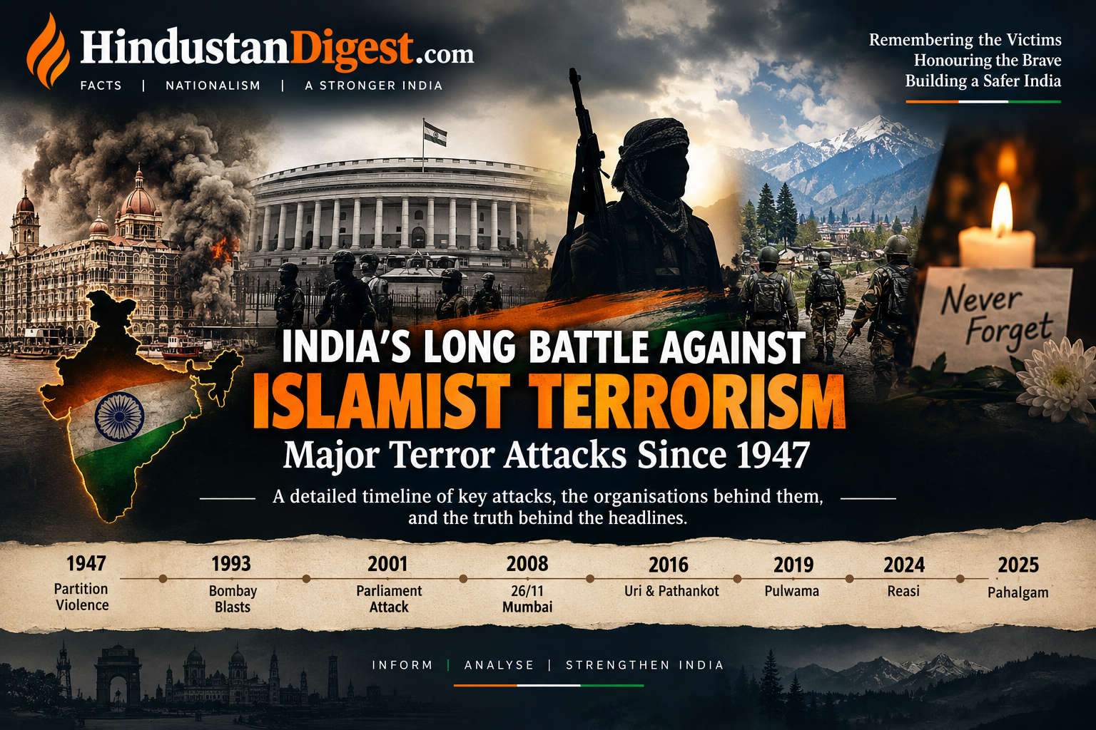 India’s Long Battle Against Islamist Terrorism: A Timeline of Major Terror Attacks Since 1947.