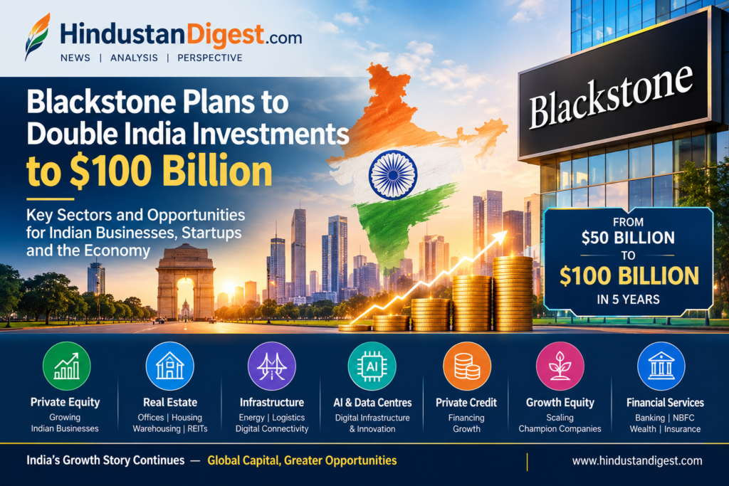 Blackstone Plans to Double India Investments to $100 Billion: Where Will the Money Go?