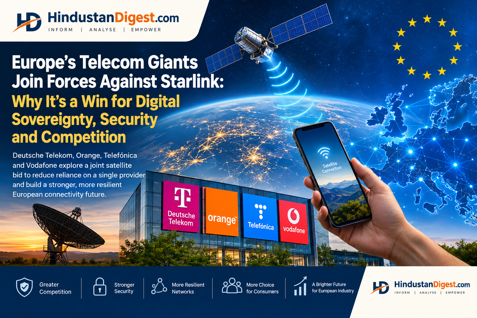 Europe’s Telecom Giants Unite to Challenge Starlink: Why Satellite Connectivity Is Becoming a Battle for Digital Sovereignty.